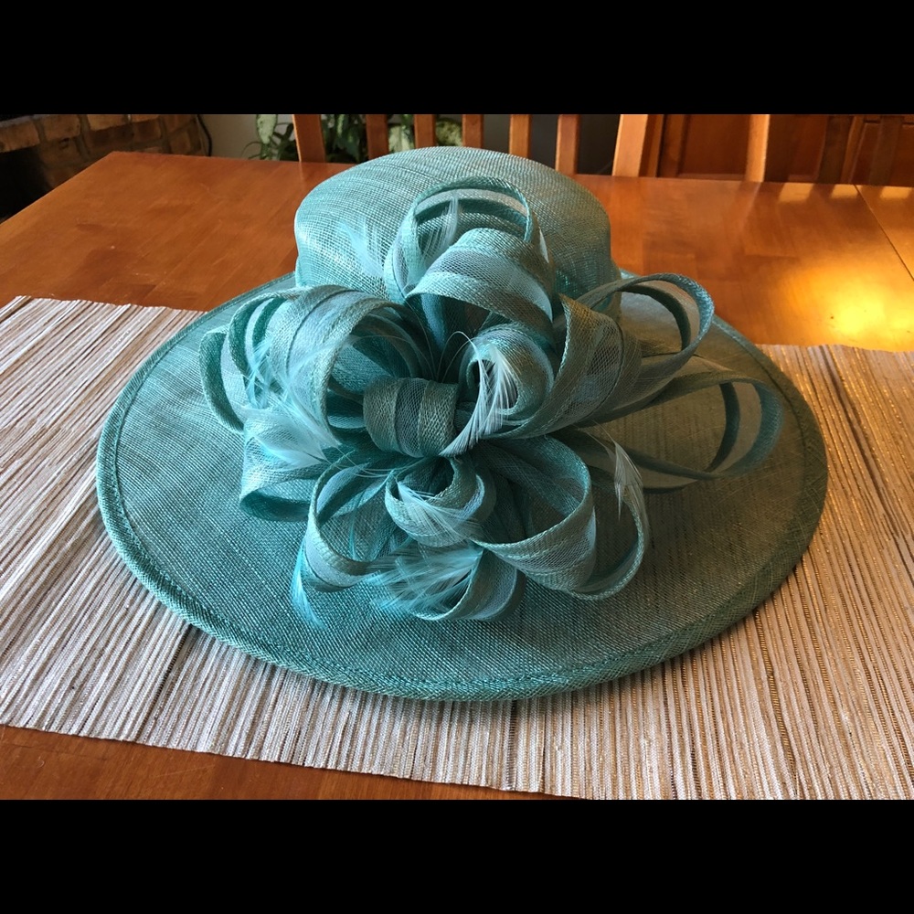 Derby hat -aqua green